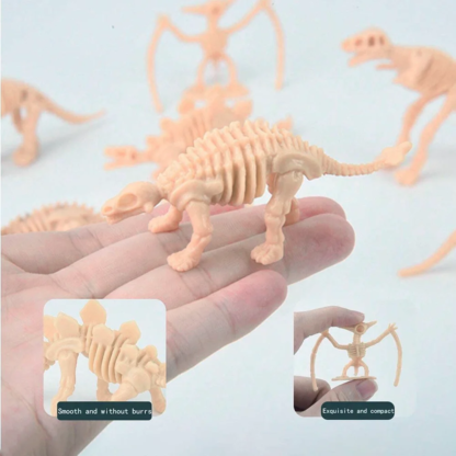 12pcs/set Dinosaur skeleton model Toys Fossil Skeleton Simulation Model Set Mini Action Figure for Children Birthday Gifts - Image 4