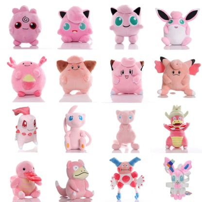 20cm Pokemon Jigglypuff Clefairy Plush Doll Pokémon Wigglytuff Mew Plush Toy Japan Anime Lickitung Slowking Plushie Kids Gift