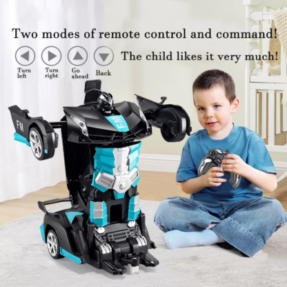 2IN1 Electric RC Car Transformation Robots One-key Deformation Car Outdoor Remote Control Sports Car Model Children Boys Toys