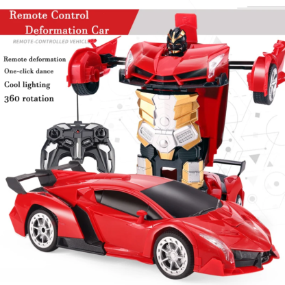 2IN1 Electric RC Car Transformation Robots One-key Deformation Car Outdoor Remote Control Sports Car Model Children Boys Toys - Image 5