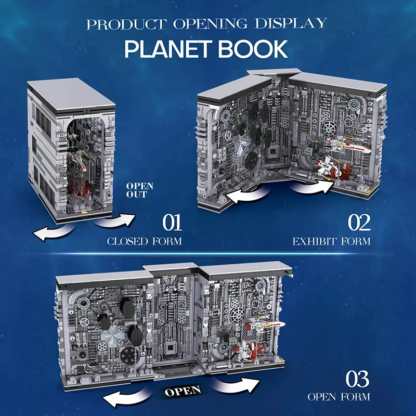 3058PCS Planet Space Station Bookend House Buliding Blocks Star Aerospace View Bookstore Model Bricks Toy For Kids Holiday Gifts - Image 3