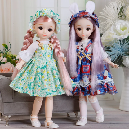 30cm Bjd Dolls Princess Full Set 1/6 Anime Bjd With Clothes 23 Joint Movable Body 3D Eyes Girls Dress Up Birthday Gifts Toys - Image 4