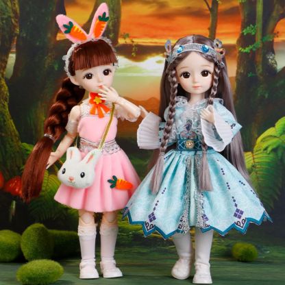 30cm Bjd Dolls Princess Full Set 1/6 Anime Bjd With Clothes 23 Joint Movable Body 3D Eyes Girls Dress Up Birthday Gifts Toys - Image 2