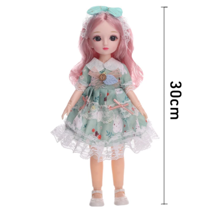 30cm Bjd Dolls Princess Full Set 1/6 Anime Bjd With Clothes 23 Joint Movable Body 3D Eyes Girls Dress Up Birthday Gifts Toys - Image 5