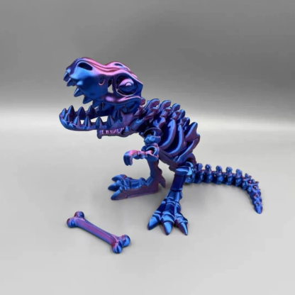 3D Printing Skeleton Tyrannosaurus Rex Skeleton Dinosaur Ornaments Gradient Silk Material Dinosaur Model Toys for Birthdays - Image 4