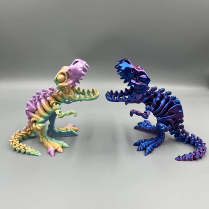 3D Printing Skeleton Tyrannosaurus Rex Skeleton Dinosaur Ornaments Gradient Silk Material Dinosaur Model Toys for Birthdays - Image 3