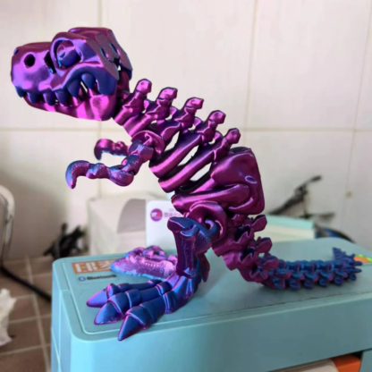 3D Printing Skeleton Tyrannosaurus Rex Skeleton Dinosaur Ornaments Gradient Silk Material Dinosaur Model Toys for Birthdays - Image 5