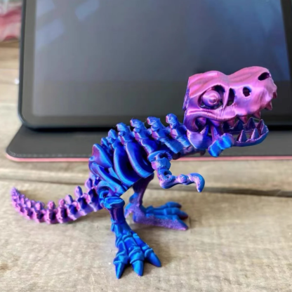 3D Printing Skeleton Tyrannosaurus Rex Skeleton Dinosaur Ornaments Gradient Silk Material Dinosaur Model Toys for Birthdays - Image 2