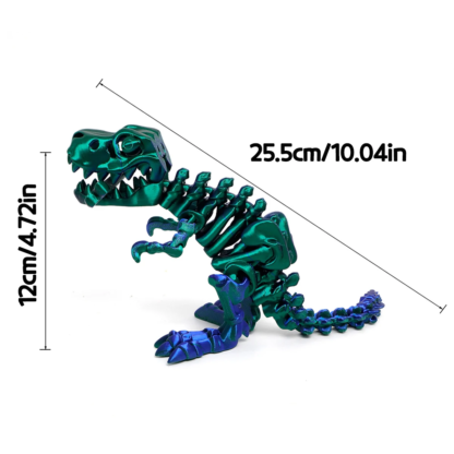 3D Printing Skeleton Tyrannosaurus Rex Skeleton Dinosaur Ornaments Gradient Silk Material Dinosaur Model Toys for Birthdays - Image 6