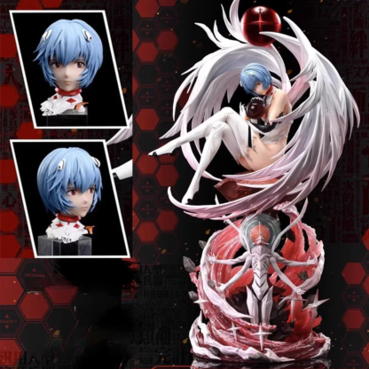 45cm NEON GENESIS EVANGELION Anime Figure Ayanami Rei Sexy Beauty Girl Oversized Statue Peripherals Ornament Birthday Gift Toys