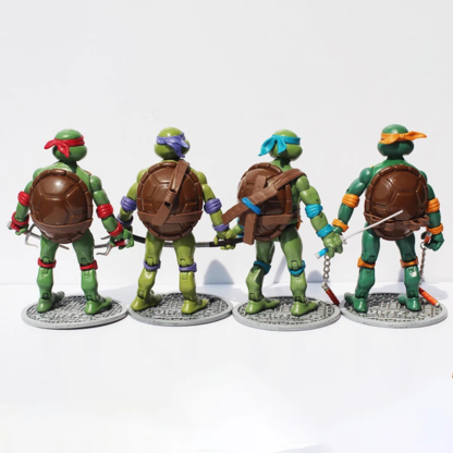 4pcs Teenage Mutant Ninja Turtle TMNT Action Figure Toys Anime Figura PVC Collection Model Doll Birthday Gift for Children Decor - Image 4