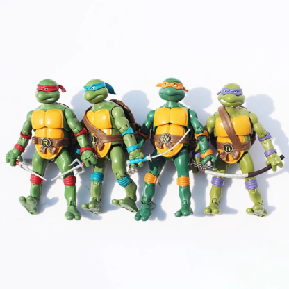 4pcs Teenage Mutant Ninja Turtle TMNT Action Figure Toys Anime Figura PVC Collection Model Doll Birthday Gift for Children Decor - Image 2