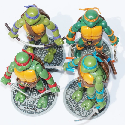 4pcs Teenage Mutant Ninja Turtle TMNT Action Figure Toys Anime Figura PVC Collection Model Doll Birthday Gift for Children Decor - Image 3