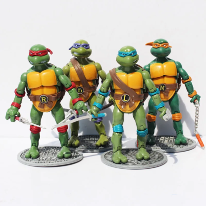 4pcs Teenage Mutant Ninja Turtle TMNT Action Figure Toys Anime Figura PVC Collection Model Doll Birthday Gift for Children Decor