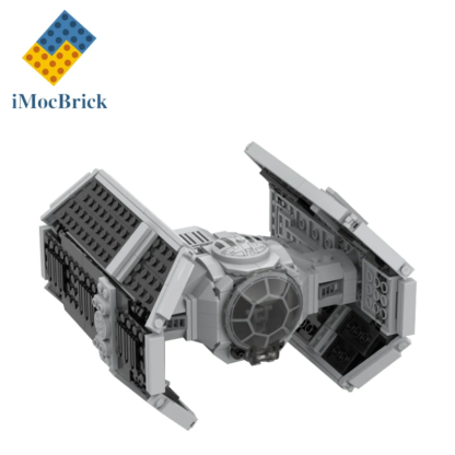 569 Pcs Mocs Sets Star Movie Spaceship Bricks Imperia TIE Advanced TIE/AD Starfighter Kits Model Builidng Blocks Fighter Toys - Image 2