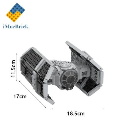 569 Pcs Mocs Sets Star Movie Spaceship Bricks Imperia TIE Advanced TIE/AD Starfighter Kits Model Builidng Blocks Fighter Toys - Image 6