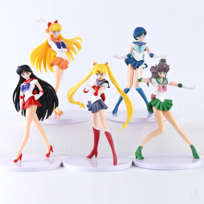 5pcs-Set Sailor Moon Anime Figure Mizuno Ami Tsukino Usagi Hino Rei Aino Minako Action Figure Model Kawaii Doll toys Gift - Image 2