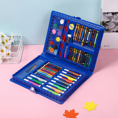 68PC Kids Painting Colored Pencil with Crayons Oil Pastels Watercolor Markers Set for Children Christmas Gift - Image 3