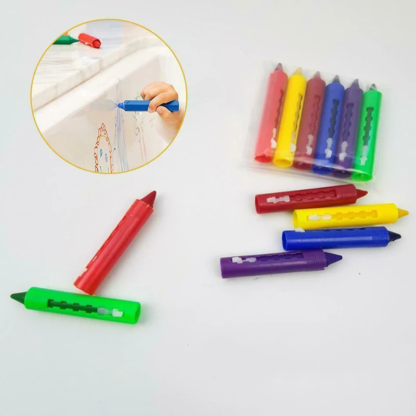 6Pcs Washable Crayon Kids Baby Bath Time Paints Drawing Pens Toy Halloween Makeup Pastel Baby Toys Bath Dessin Kredki Dla Dzieci - Image 6