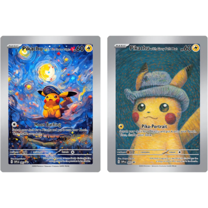 18pcs Van Gogh Pikachu Pokemon Collection Cards DIY Charizard Mewtwo Collection Card Anime Self Made Squirtle Cards Gift Toys - Image 3