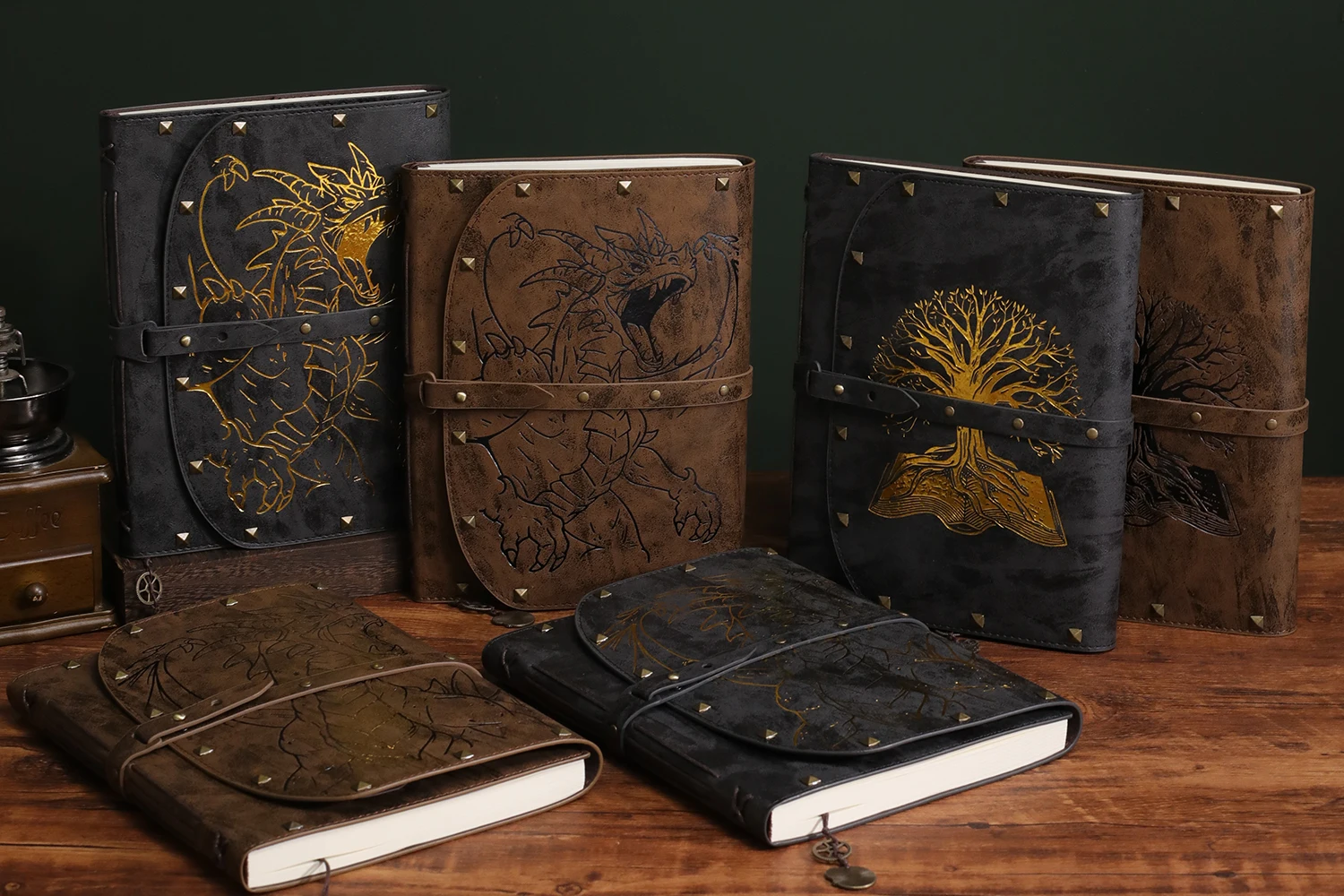 Tree of Life Notebook/Journal A5 Vintage leather magazine Women's Diary, Men's writing, Notes, daily newspaper, Painting