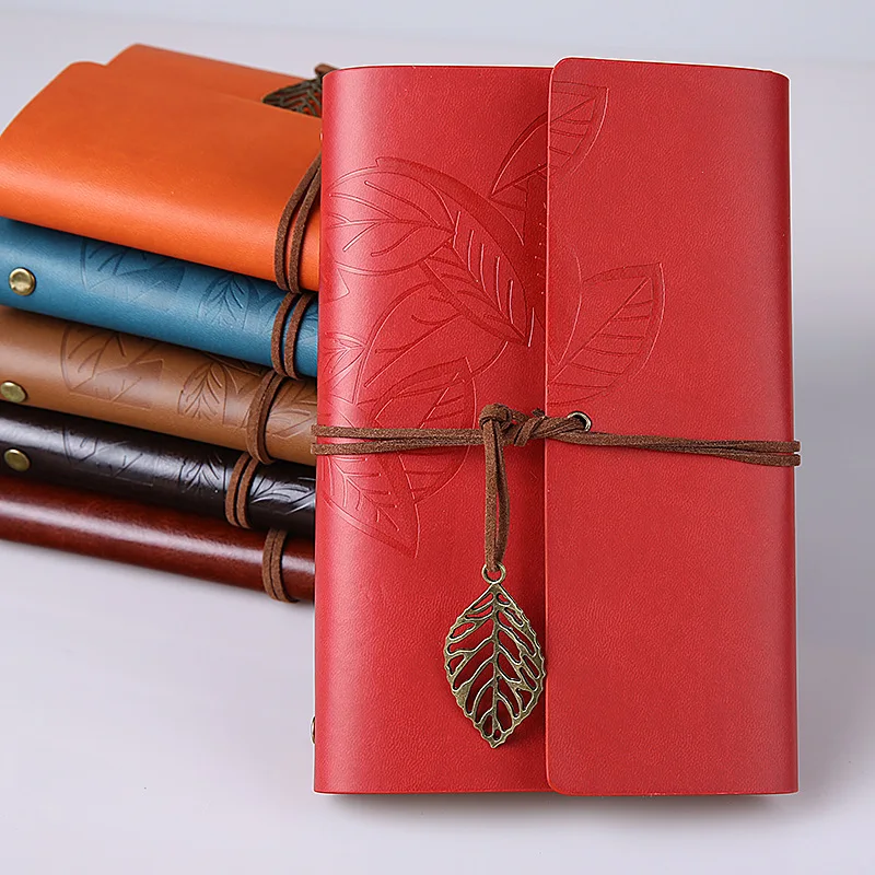 A6 Writing Journals Notebooks Vintage Refillable PU Leather Notebook Personal Travel Diary Gifts for Women Men Girl Boy