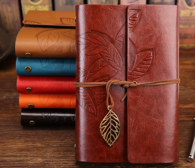 A6 Writing Journals Notebooks Vintage Refillable PU Leather Notebook Personal Travel Diary Gifts for Women Men Girl Boy