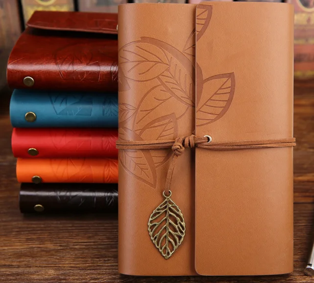 A6 Writing Journals Notebooks Vintage Refillable PU Leather Notebook Personal Travel Diary Gifts for Women Men Girl Boy