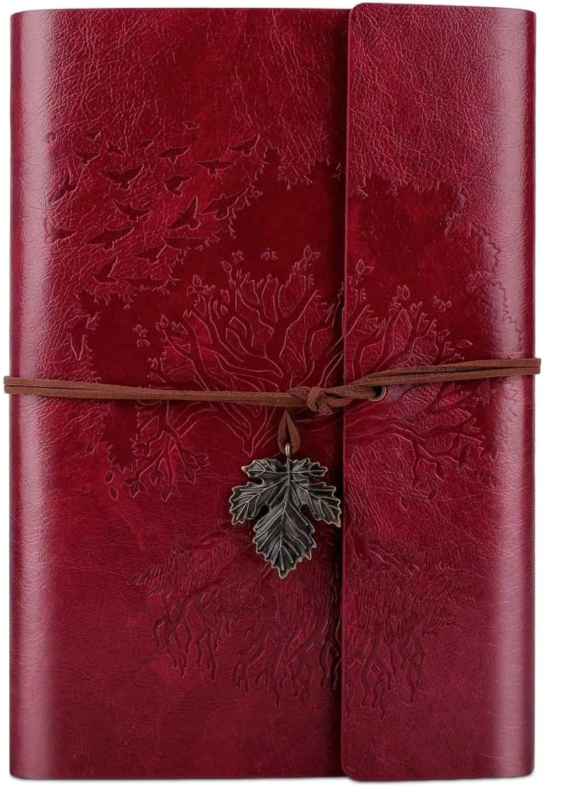 A6 Writing Journals Notebooks Vintage Refillable PU Leather Notebook Personal Travel Diary Gifts for Women Men Girl Boy