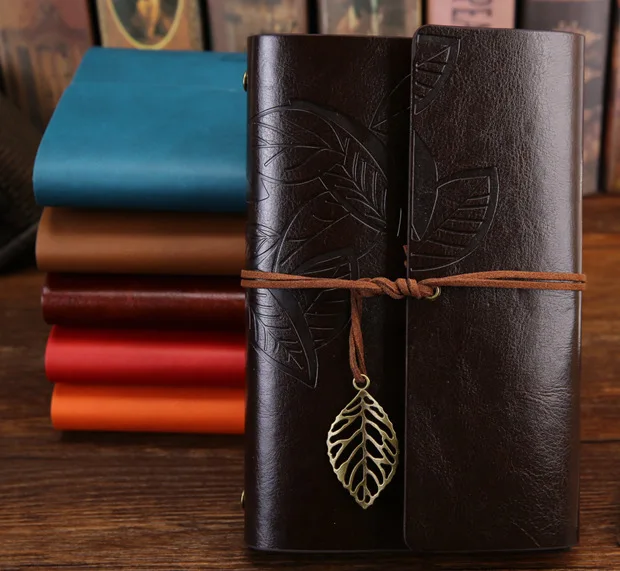 A6 Writing Journals Notebooks Vintage Refillable PU Leather Notebook Personal Travel Diary Gifts for Women Men Girl Boy