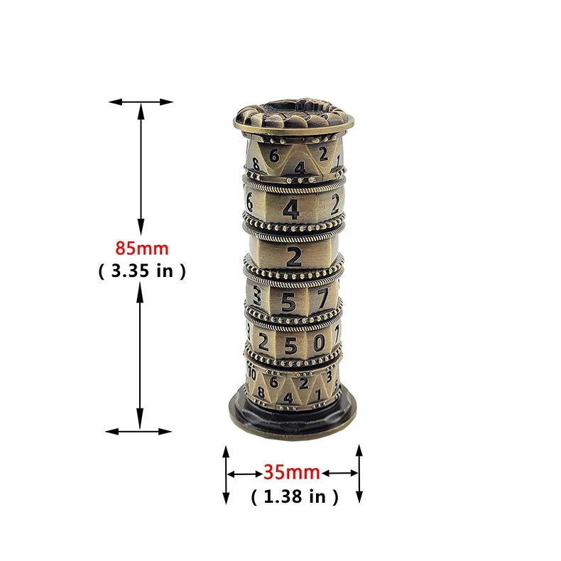 7-in-1 Mechanical Spinning Roulette DND Dice Towers Compass for RPG Role Playing COC Group Cthulhu Multifunctional Game Prop