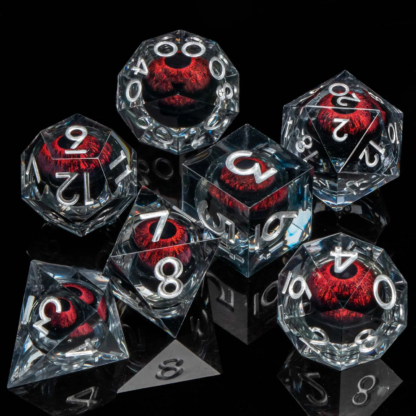 D&D D and D Flowing Sand Sharp Edge Dragon Resin Polyhedral Dice Set For RPG Role Playing Dungeon and Dragon Pathfinder  Boa - Image 6