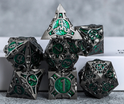 Metal Dice, Metal DND Dice Set for Board Game, DND Dice, Polyhedral Metal Dice, RPG Dice, Dungeons and Dragons