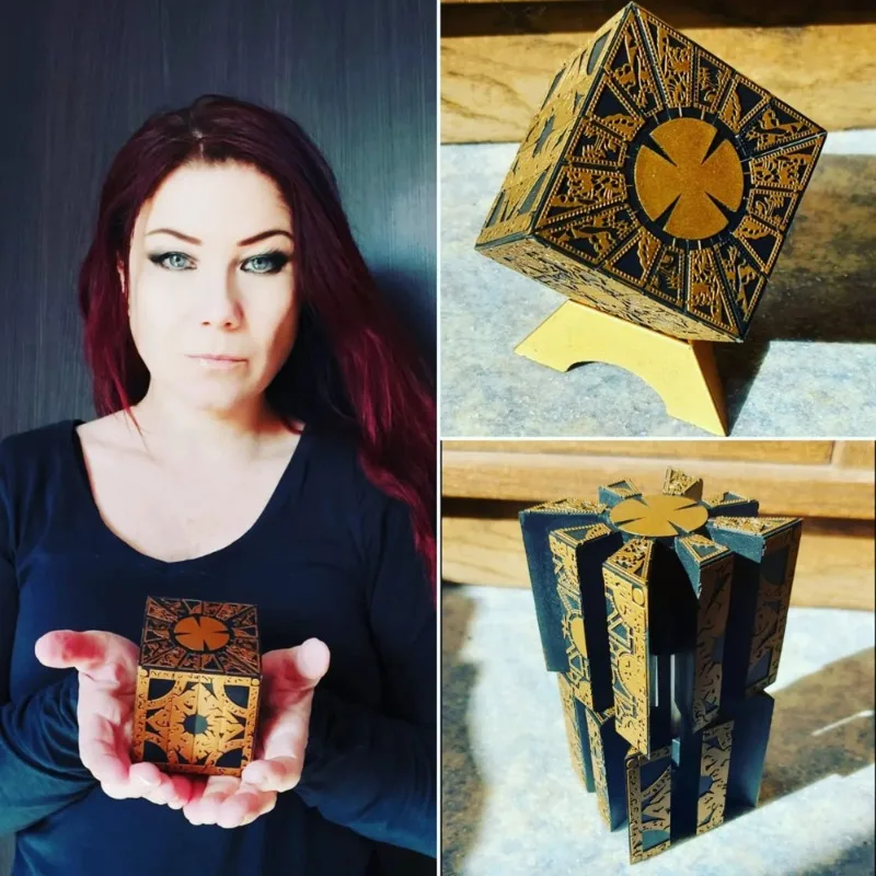 Hellraiser Puzzle Cube Figure The Lament Configuration and Lemarchand Statues Lock Hellraiser House Decoration Table Accessories