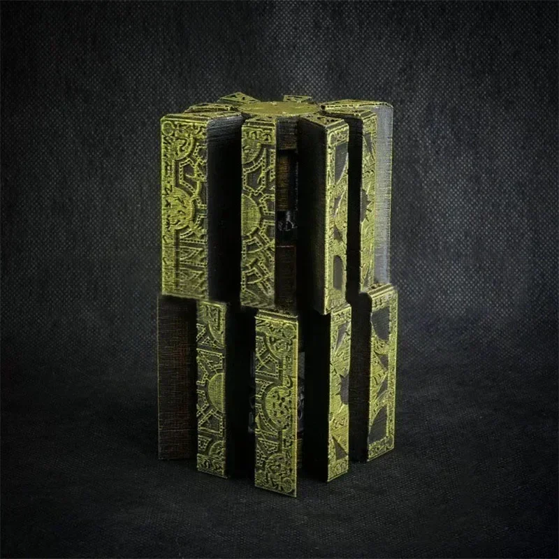 Hellraiser Cube Puzzle Box Lock Movie The Lament Configuration and Lemarchand Moveable Cube Table Accessories Halloween Props