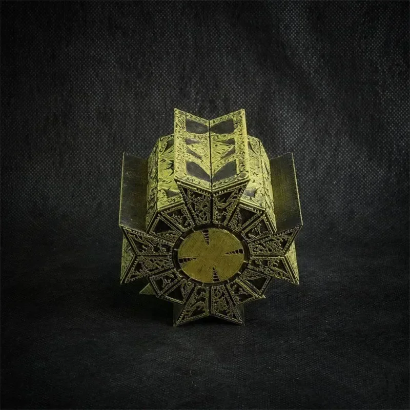 Hellraiser Cube Puzzle Box Lock Movie The Lament Configuration and Lemarchand Moveable Cube Table Accessories Halloween Props