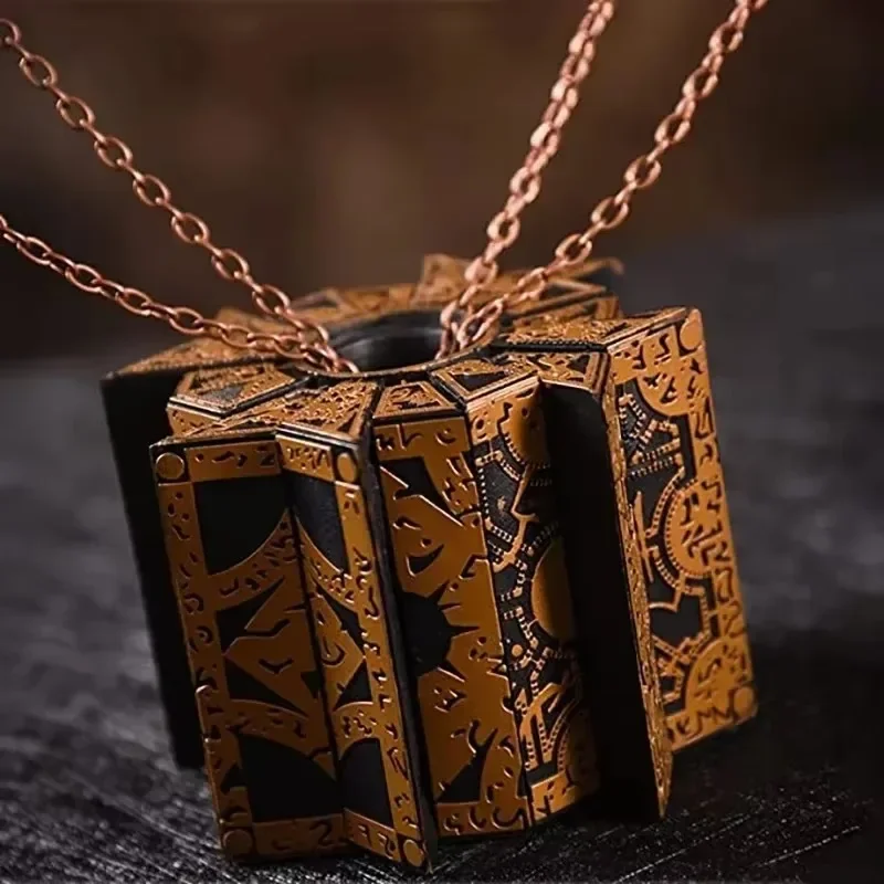 Hellraiser Cube Puzzle Box Lock Movie The Lament Configuration and Lemarchand Moveable Cube Table Accessories Halloween Props