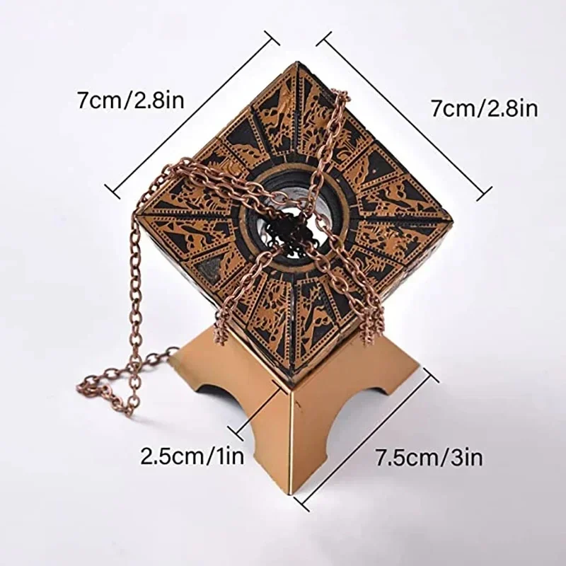 Hellraiser Cube Puzzle Box Lock Movie The Lament Configuration and Lemarchand Moveable Cube Table Accessories Halloween Props