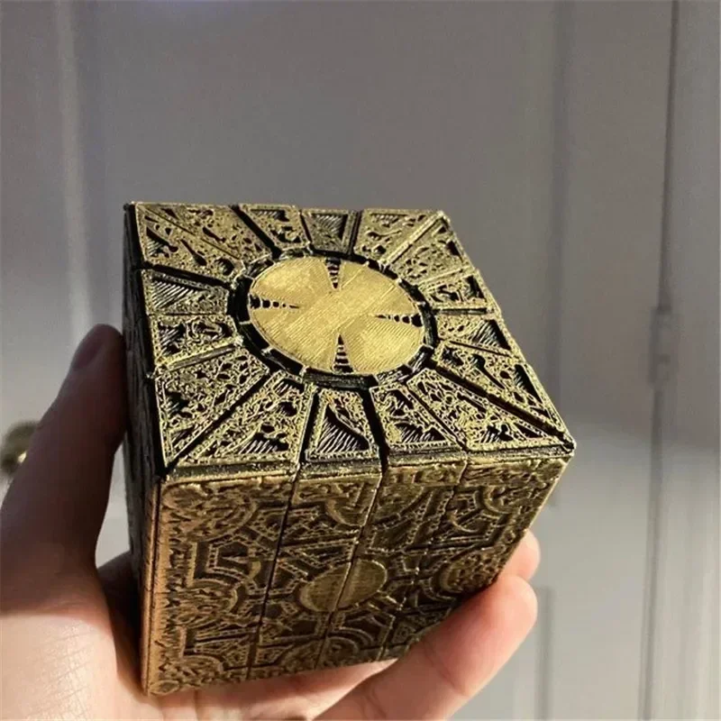 Hellraiser Cube Puzzle Box Lock Movie The Lament Configuration and Lemarchand Moveable Cube Table Accessories Halloween Props