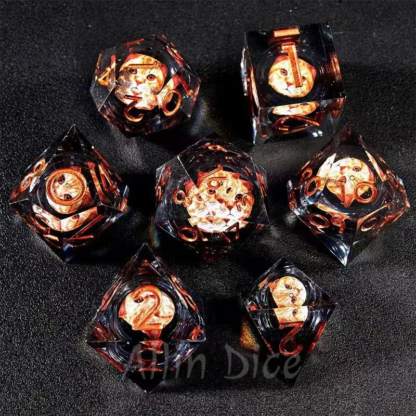 Cats Dice RPG Resin Dice Set Movable core DND Dice set Polyhedral Role Playing Dice Resin Sharp Edge dice Halloween Xmas Gifts - Image 4