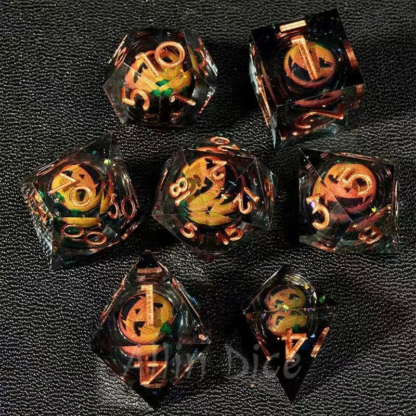 Cats Dice RPG Resin Dice Set Movable core DND Dice set Polyhedral Role Playing Dice Resin Sharp Edge dice Halloween Xmas Gifts - Image 5