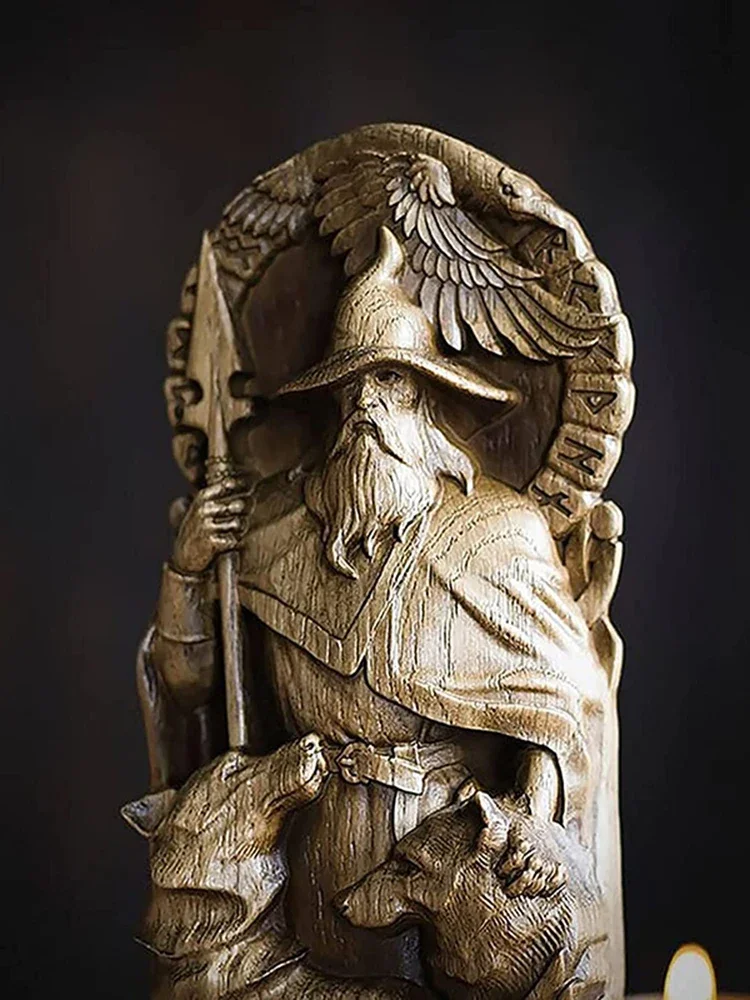 Viking God Goddes Sculpture Scandinavian Pantheon Resin Ornaments Freyja Statue Freya Norse Gods Carving Altar Heathen Asatru