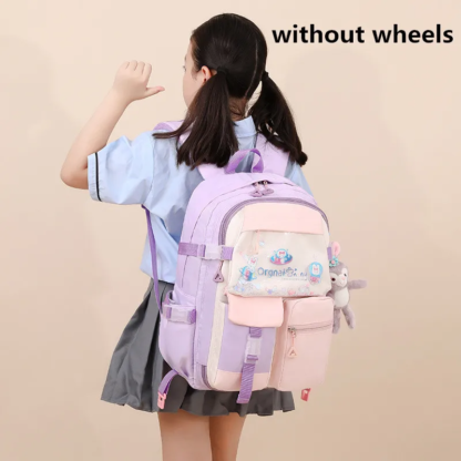 Children Wheels School Bags For Kids Backpacks Girls Schoolbags With Wheel Trolley Luggage Wheeled backpack Backbag sac Mochila - Image 6