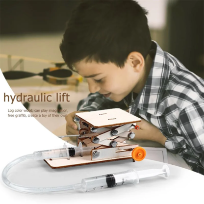 Children's DIY Technology Educational Toy Hydraulic Lift Table Model Physical Science Experiment Manual Assembly STEM Project - Image 4