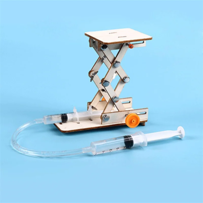 Children's DIY Technology Educational Toy Hydraulic Lift Table Model Physical Science Experiment Manual Assembly STEM Project - Image 2