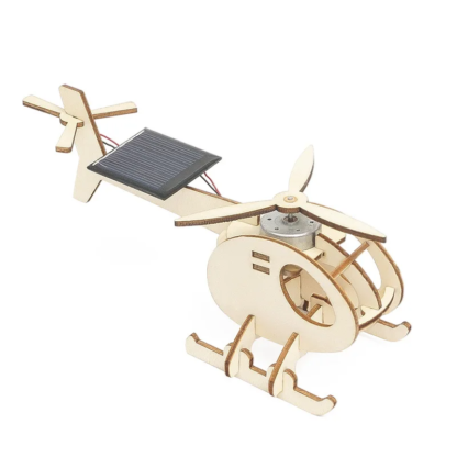 DIY Solar Energy Helicopter STEM Toys Technologia Science Experimental Tool Kit Learning Education Wooden Puzzle Games for Kids - Image 5