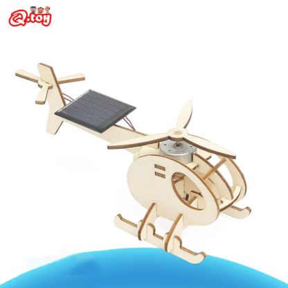 DIY Solar Energy Helicopter STEM Toys Technologia Science Experimental Tool Kit Learning Education Wooden Puzzle Games for Kids