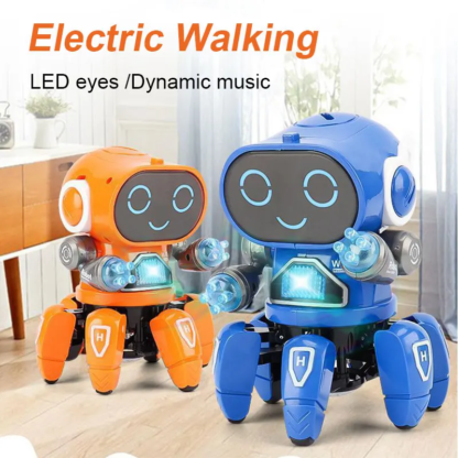 Dance Music 6 Claws Robot Octopus Spider Robots Vehicle Birthday Gift Toys for Children Kids Early Education Baby Toy Boys Girls - Image 5