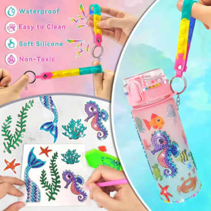 Decorate Your Own Water Bottle Kits for Girls Age 6-8-10,Mermaid Painting Crafts, Crafts Gifts Toys for Girls Birthday - Image 3