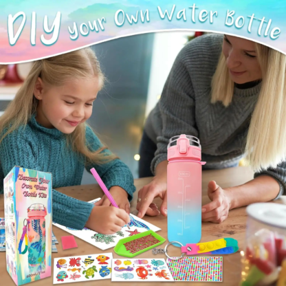 Decorate Your Own Water Bottle Kits for Girls Age 6-8-10,Mermaid Painting Crafts, Crafts Gifts Toys for Girls Birthday - Image 2